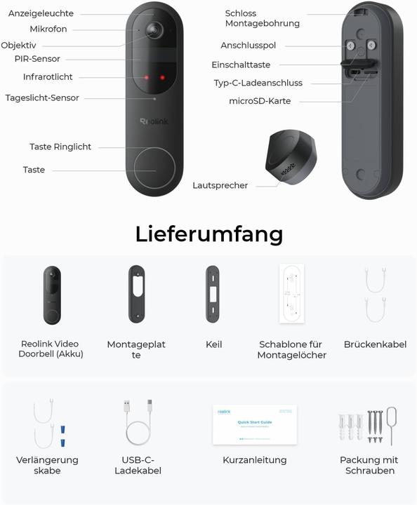 Actual product image Reolink Video Doorbell (Wi-Fi, Wireless)