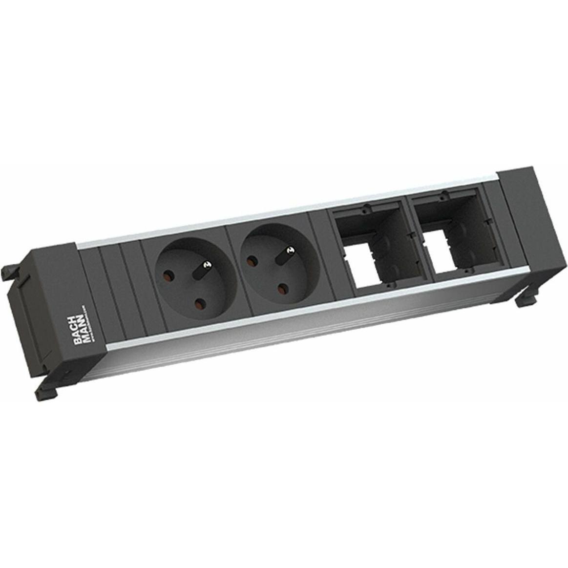 Thumbnail - Bachmann, Steckdosenleiste, Power Frame 2xUTE 2xCM GST18 (2 x, CEE 7/5, CEE 7/3, 0.20 m)