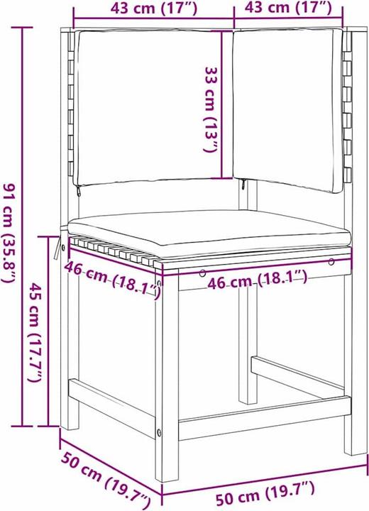 Produktbild vidaXL Gartenstuhl