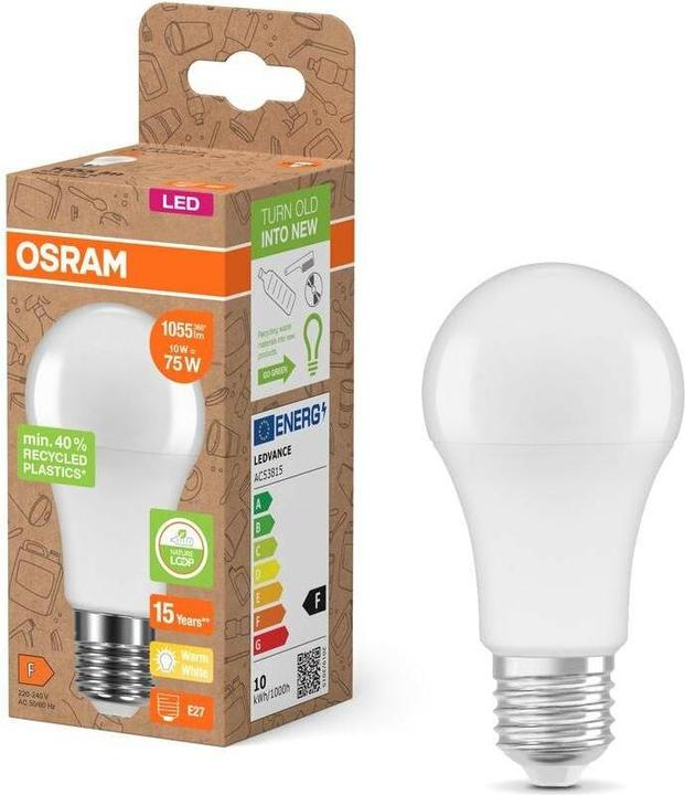 Produktbild Osram LED Pcr Lamps With Classic A (E27, 10 W, 1055 lm, 1 x, F)