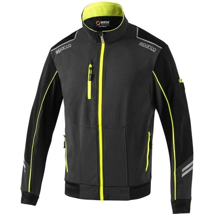 Sparco Unisex Grigio/Giallo Abbigliamento Da Racing, Giacca Softshell Da Lavoro Light Tech (S)