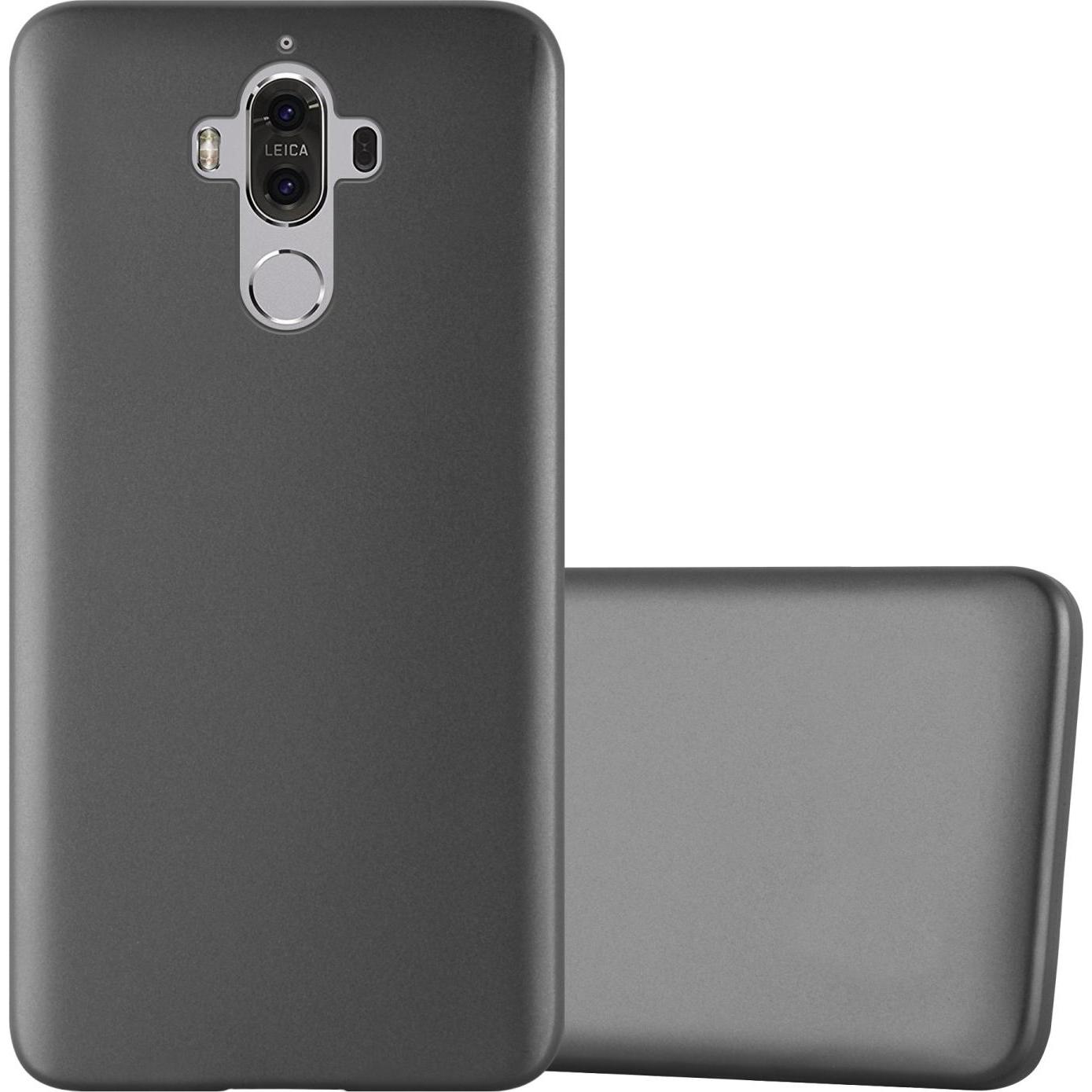 Cadorabo TPU Matt Metallic Cover (Huawei Mate 9), Smartphone Hülle, Grau