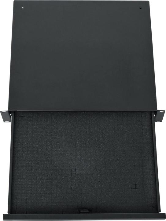 Actual product image Gator Rackworks Standard 2U Rack Mount Tray with Foam Interior and Lock 36cm Deep GRWDRWDF2 Black (19" rack)