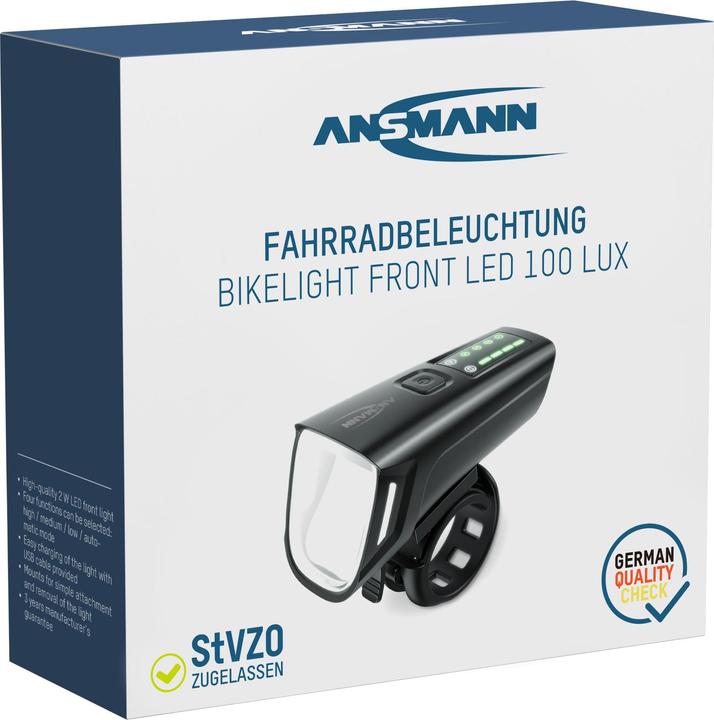 Image du produit Ansmann Bikelight LED avant 100lx 1300mAh (180 lm)