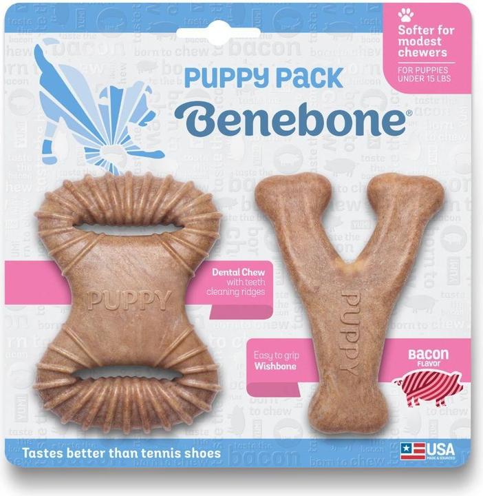 Benebone Puppy 2-Pack Dental Chew/Wishbone 10cm - (85411100449) (Dog chew toy)