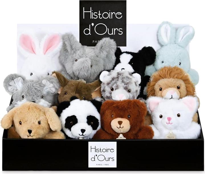 Image du produit Doudou et Compagnie Présentoir enfants animaux assortis (15 cm)