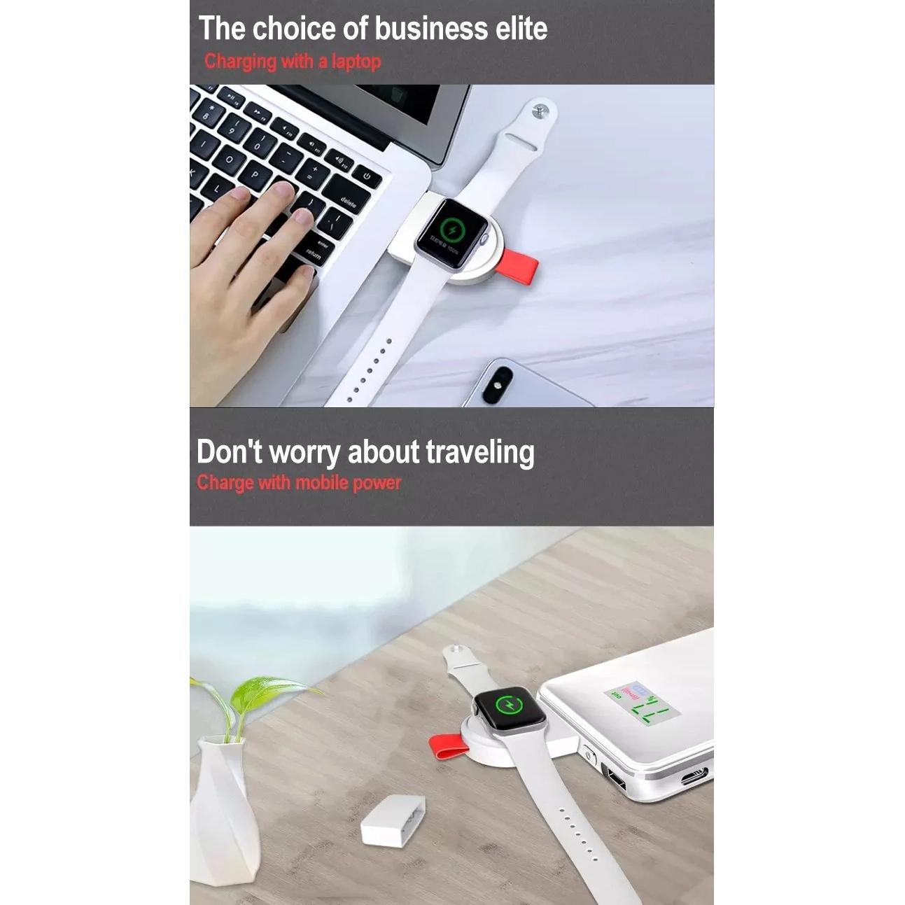 Thumbnail - cyoo Portable Magneric Charger - Qi Standard - Apple Watch - Weiss, Wireless Charger, Weiss