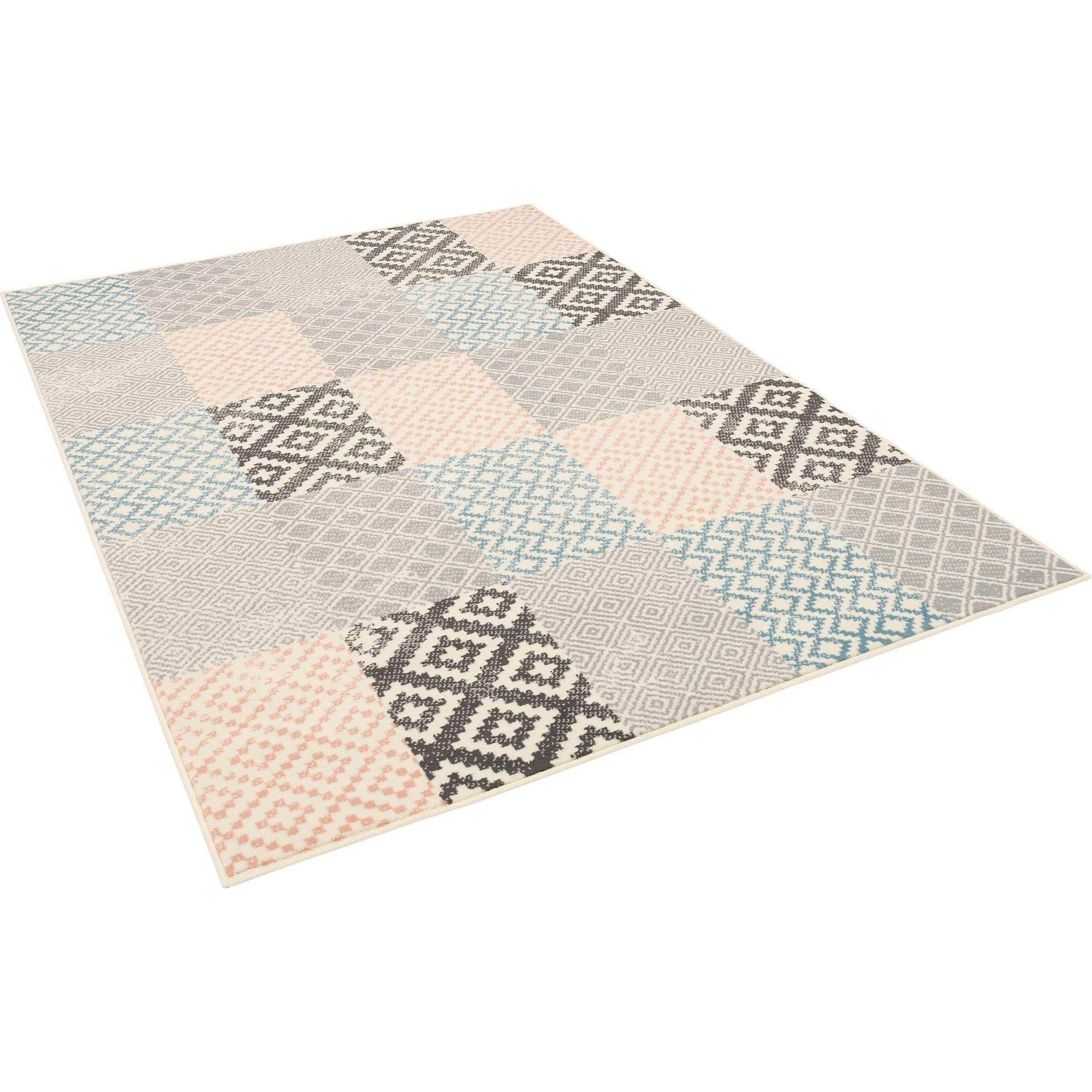 Pergamon, Teppich, Designer Teppich Passion Pastell Patchwork Rosa Beige (160 x 225 cm)