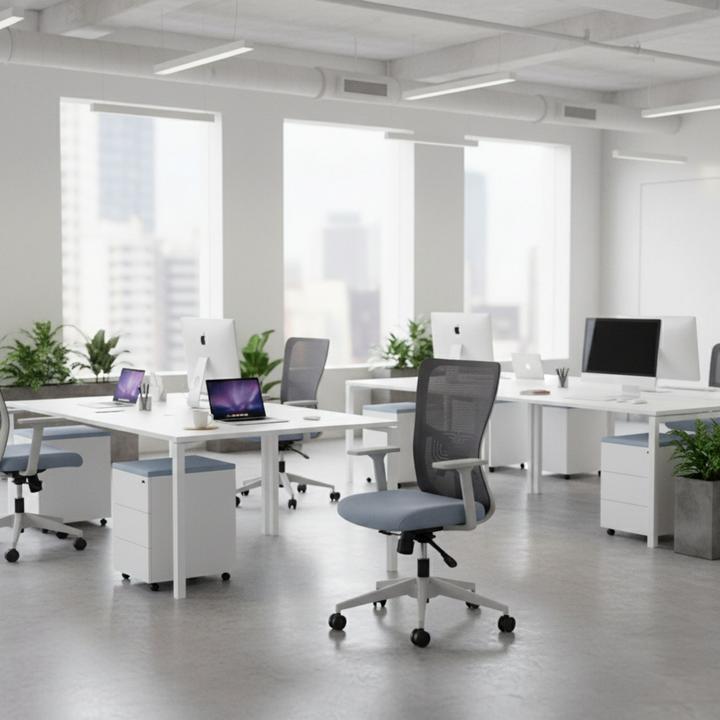 Image du produit Kalune Design Lumbar 108 Grey Office Chair Set 2 Pieces