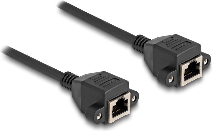 Actual product image Delock RJ50 extension cable socket to socket S/FTP 0.5 m black (S/FTP, 0.50 m)