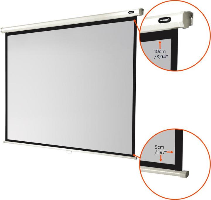 Produktbild Celexon Economy Manual Screen - Leinwand - Deckenmontage möglich, geeignet für Wandmonta (108.27", 4:3)