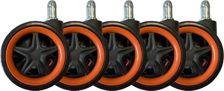 LC-Power Ruote LC-CASTERS-DRIFT Set di 5 ruote arancioni