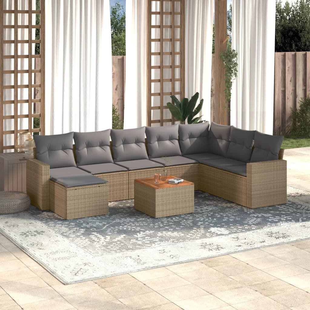 Thumbnail - VidaXL, Gartenlounge, 10-tlg. Garten-Lounge-Set mit Kissen