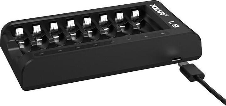 Produktbild Ladegerät für Li-Ion / Ni-MH Akkus XTAR L8 (10 Stk., Ladegerät inkl. Akku)