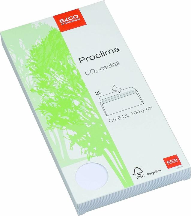 Immagine prodotto Elco 74262.20 Scatola Proclima con 25 buste/sacchetto postale, sigillo sensibile alla pressione, C5/6 (229 x 114 mm, 25x)
