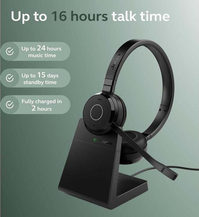 Actual product image Jabra Evolve 65 (Cable, Wireless, USB-A, Microsoft teams)