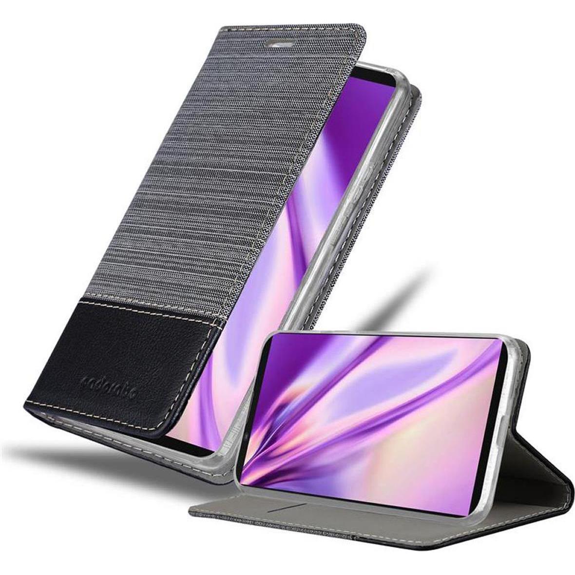 Cadorabo Book Jeans Optik Cover (Sony Xperia 1 II), Smartphone Hülle, Grau
