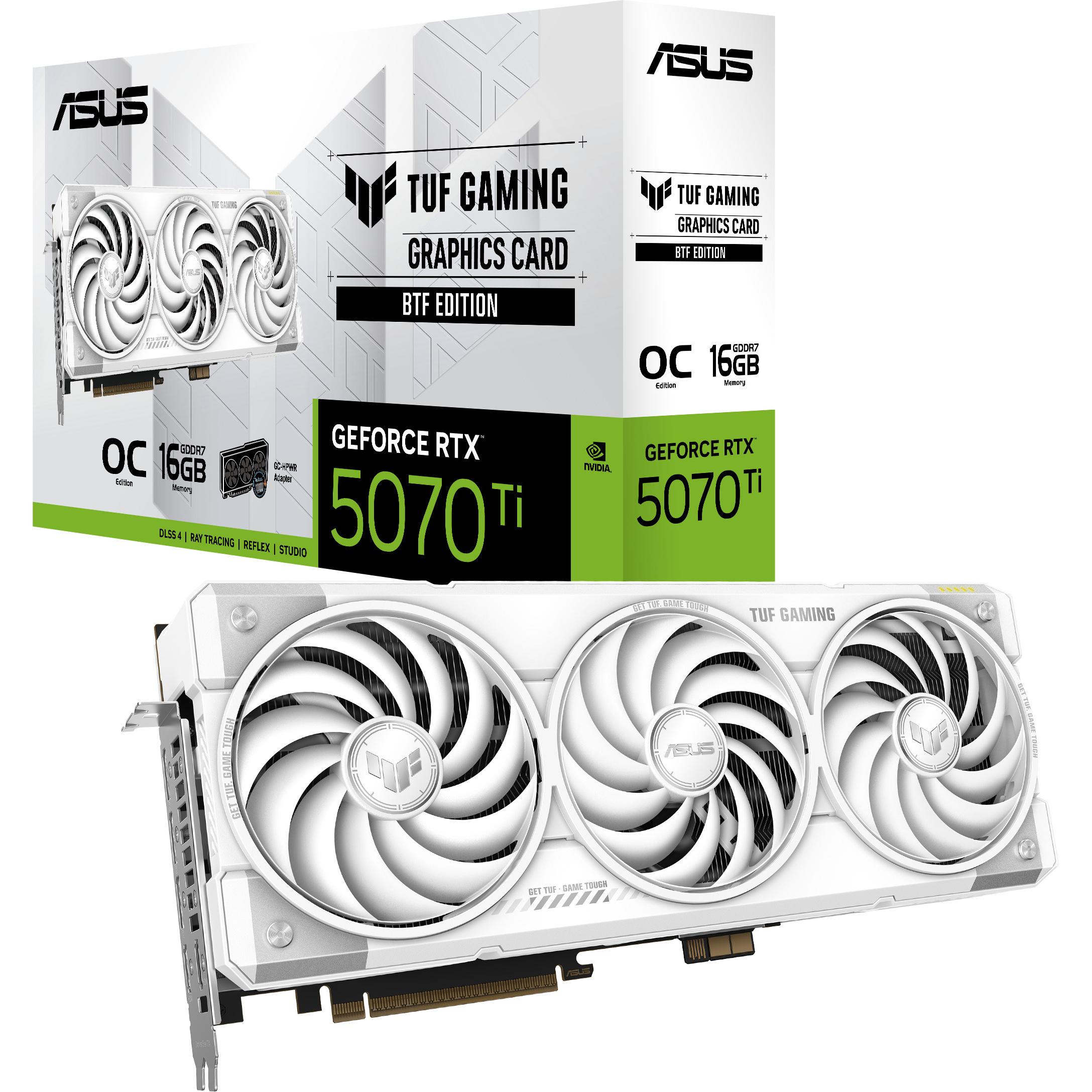 ASUS TUF Gaming GeForce RTX 5070 Ti BTF White OC Edition (16 GB), Grafikkarte