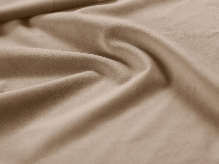 Actual product image Micadoni Velvet Storage Bed With Headboard, "Amy", Almond Beige, 220x130x95 Made in Europe (90 x 200 cm)