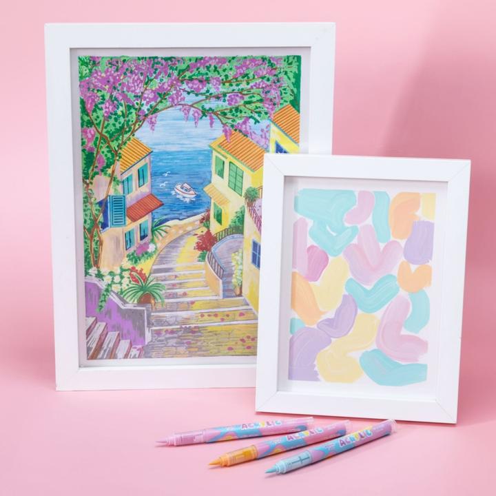 Image du produit Hermex 24-tlg. Set Acrylmarker Pastellfarbe Pinselstifte Acryl Brush Marker (24 x)