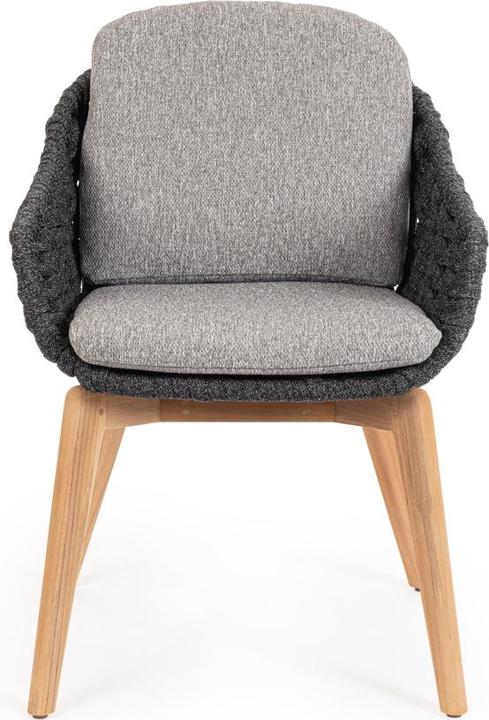 Actual product image Bizzotto Tamires chair aluminium/teak anthracite