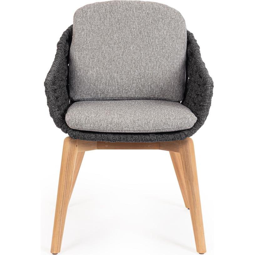 Thumbnail - Bizzotto, Gartenstühle, Tamires Stuhl Aluminium/Teak Anthrazit