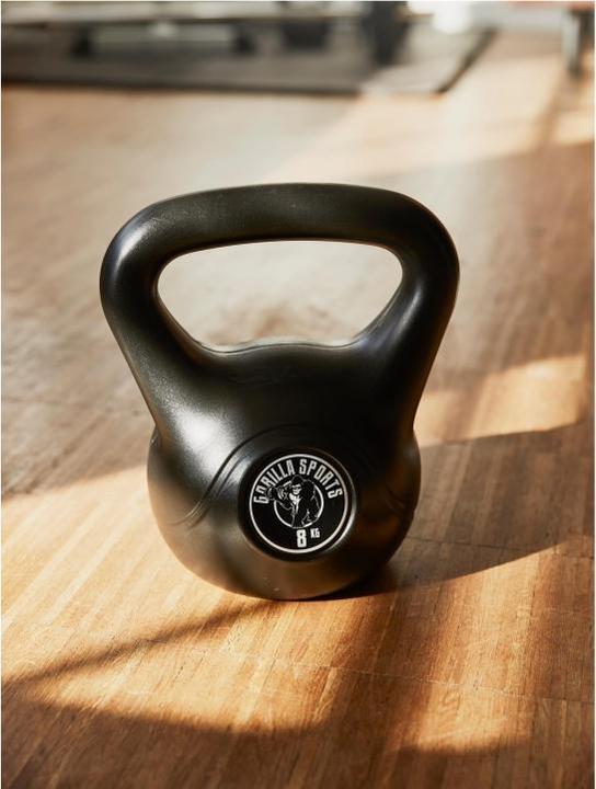 Actual product image Gorilla Sports Kettlebell plastic (1 x 8 kg, 1 x 10 kg, 1 x 12 kg)