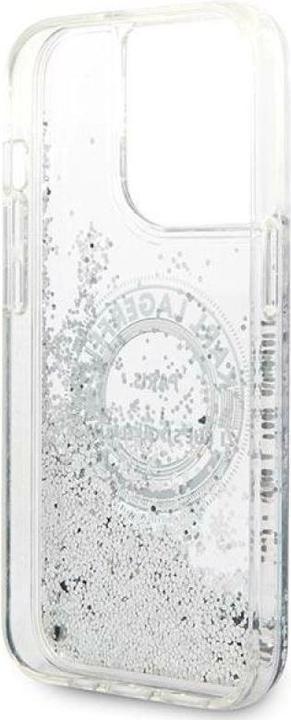 Actual product image Karl Lagerfeld KLHCP14XLCRSGRS iPhone 14 Pro Max 6.7" silver / silver hardcase Liquid Glitter RSG (Apple iPhone 14 Pro Max)