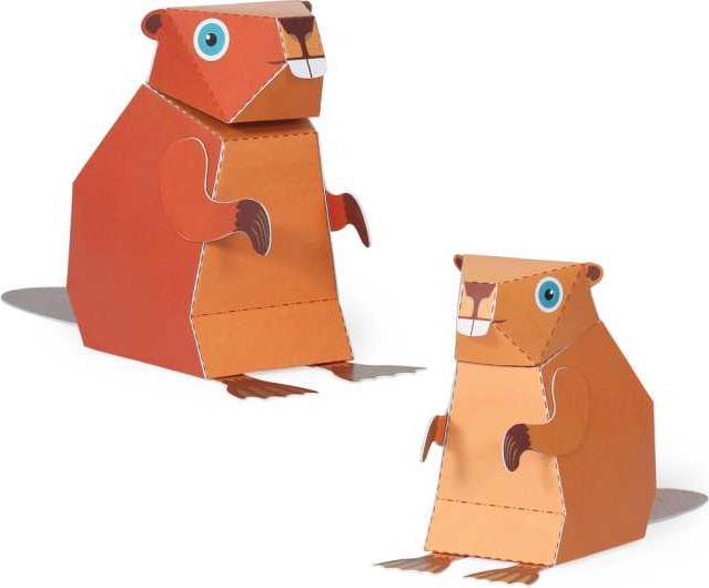 Actual product image Pukaca Paper toys. Maxi Beaver (1 x)