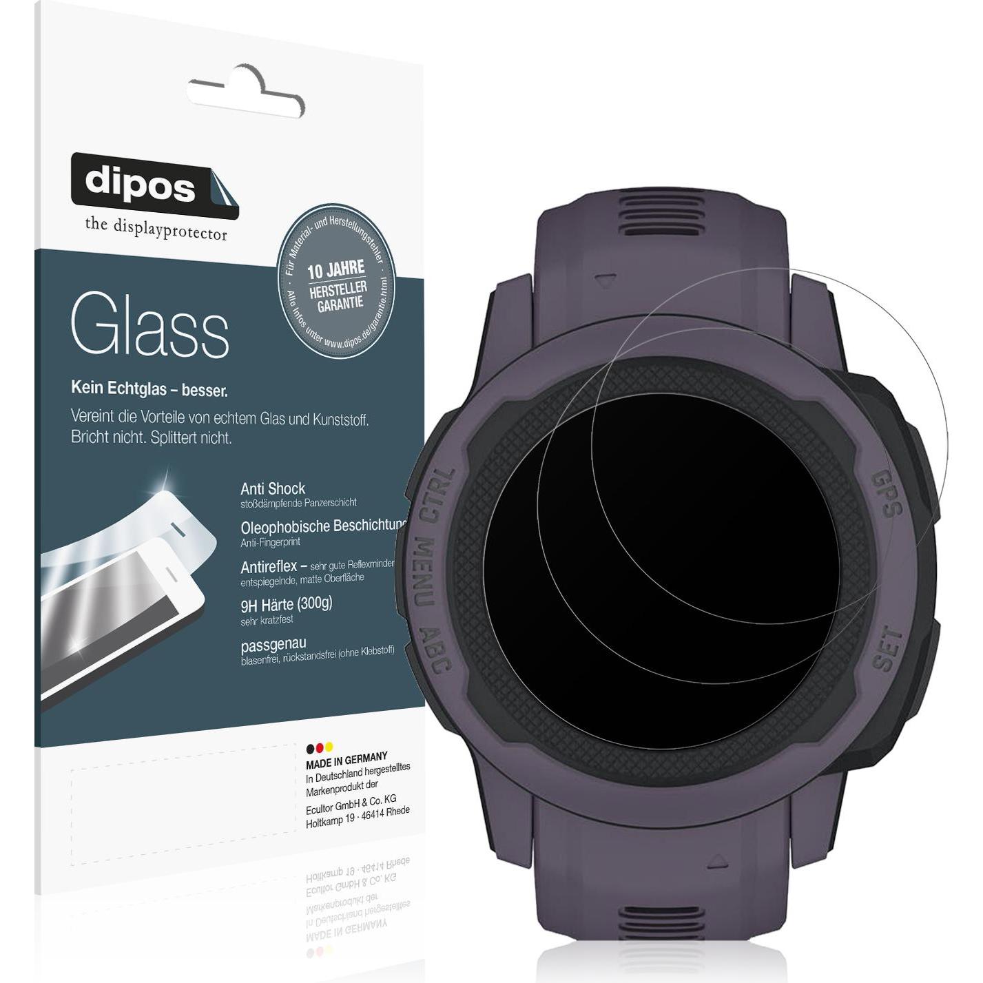 Dipos Displayschutz Anti-Shock, Smartwatch Schutzfolie, Transparent