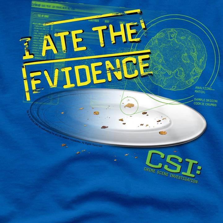 Actual product image Csi: NY Mens I Ate the Evidence T-Shirt (M)