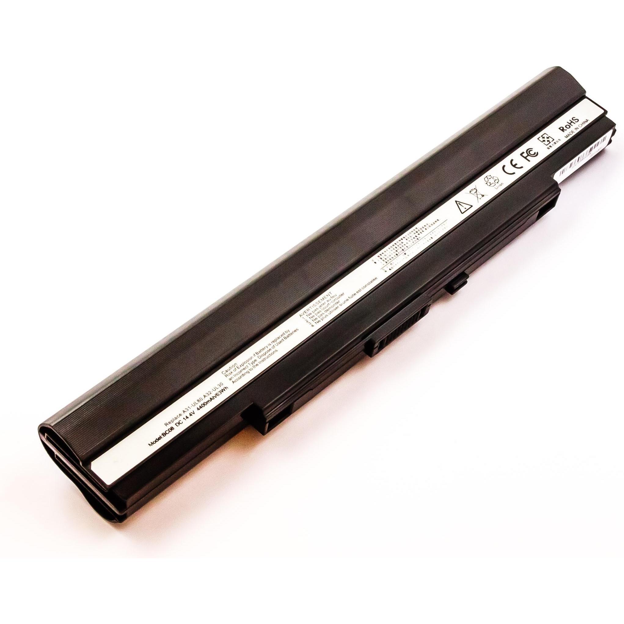 Thumbnail - AGI Akku kompatibel mit Asus U30SD-RO063V - Akku - 4.400 mAh (4400 mAh), Notebook Akku, Schwarz