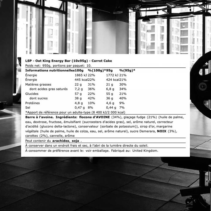 Immagine prodotto Oat King Energy Bar (Torta di carote, 10 pz., 1100 g)