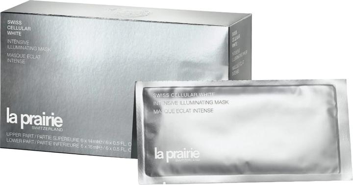 La Prairie Swiss Cellular White Smoothing Densifying Illuminating Sheet Mask per il viso giorno e notte 12 p (14 ml)