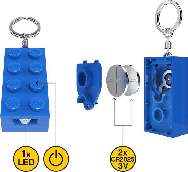 Actual product image LEGO Brick 2x4 Blue Keylight