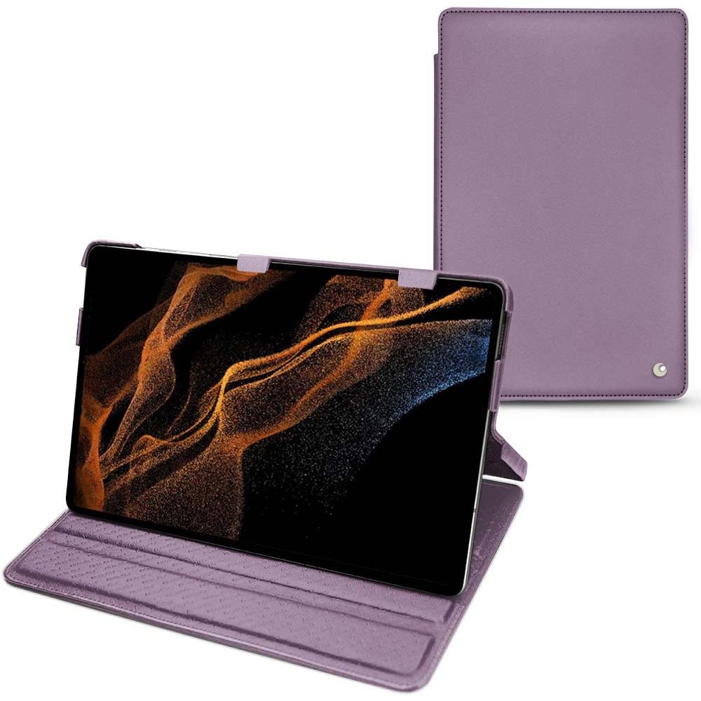 Noreve Lederschutzhülle horizontal (Galaxy Tab S8+), Tablet Hülle, Violett