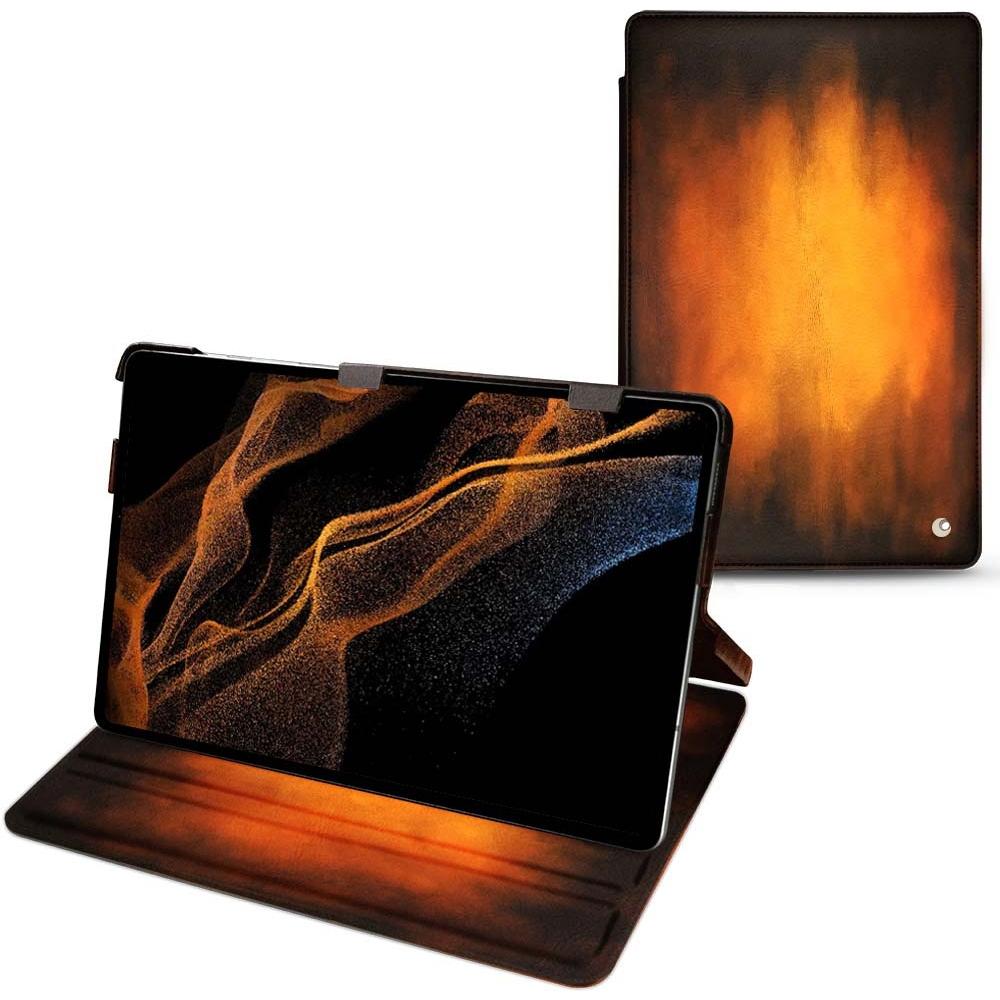 Noreve Lederschutzhülle horizontal (Galaxy Tab S8+), Tablet Hülle, Violett
