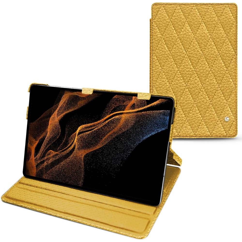 Noreve Lederschutzhülle horizontal (Galaxy Tab S8+), Tablet Hülle, Orange