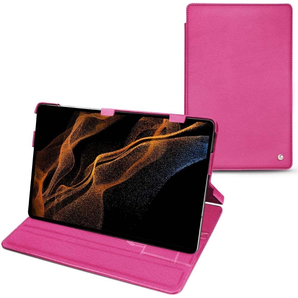 Noreve Lederschutzhülle horizontal (Galaxy Tab S8+), Tablet Hülle, Rosa