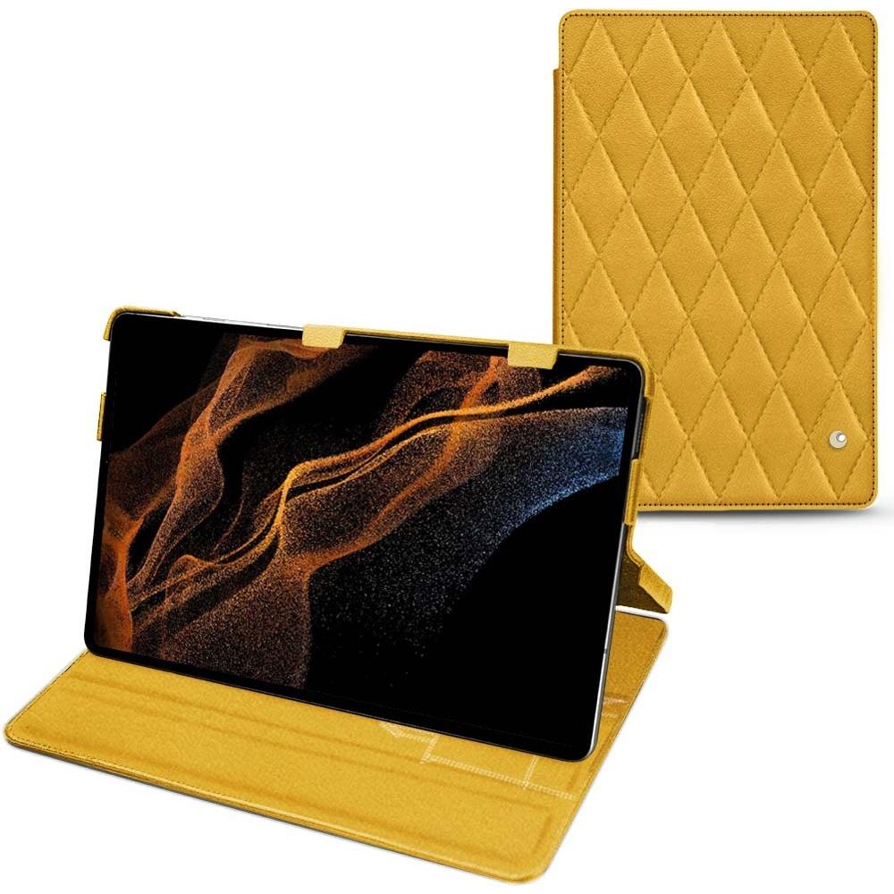 Thumbnail - Noreve Lederschutzhülle horizontal (Galaxy Tab S8+), Tablet Hülle, Orange
