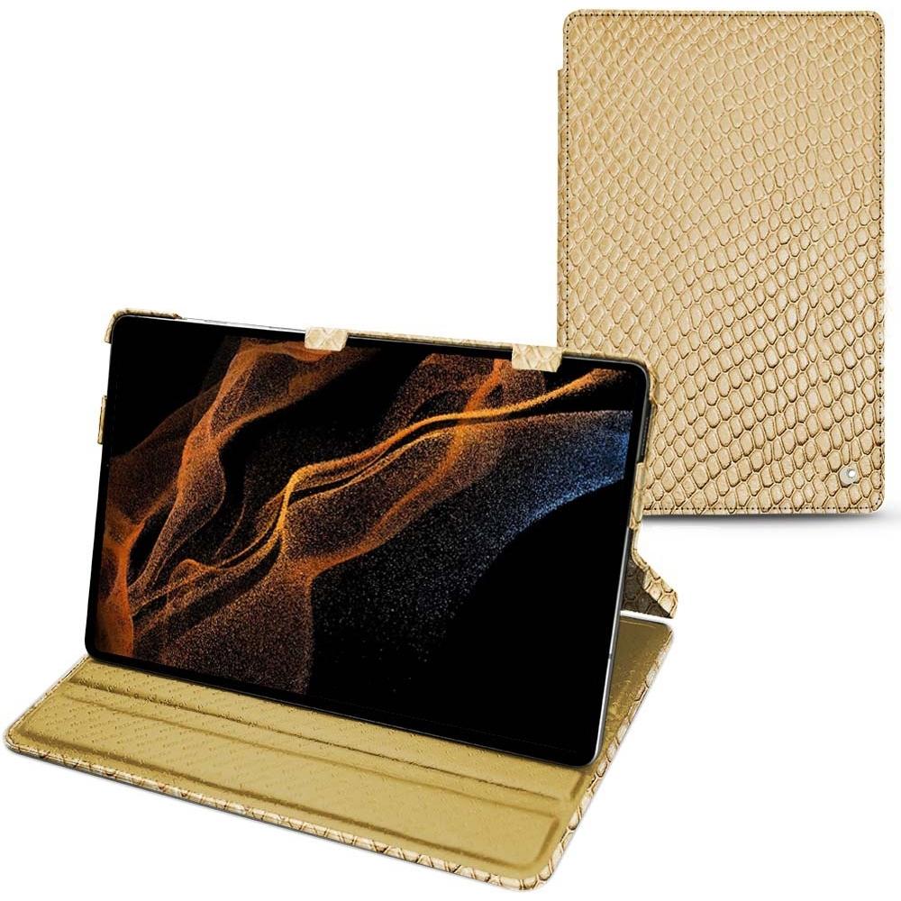 Noreve Lederschutzhülle horizontal (Galaxy Tab S8+), Tablet Hülle, Beige