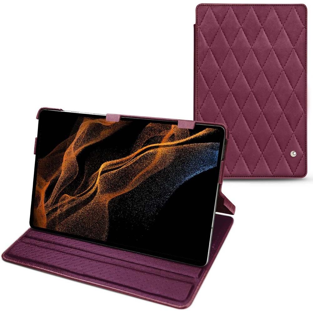 Thumbnail - Noreve Lederschutzhülle horizontal (Galaxy Tab S8+), Tablet Hülle, Violett
