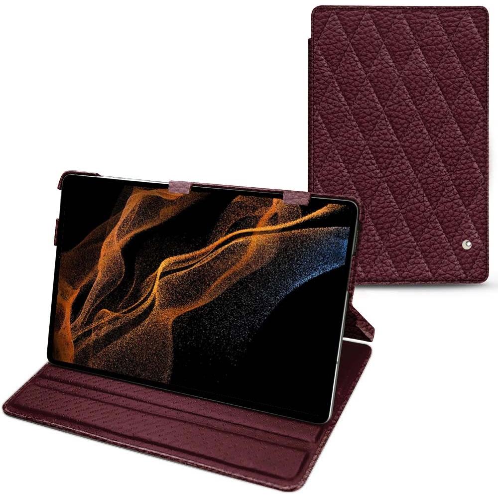 Noreve Lederschutzhülle horizontal (Galaxy Tab S8+), Tablet Hülle, Violett