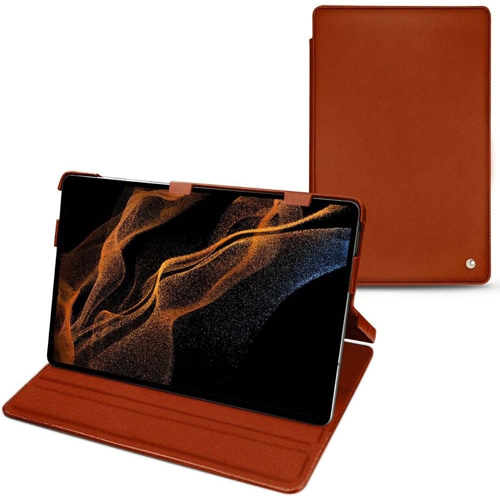 Noreve Lederschutzhülle horizontal (Galaxy Tab S8+), Tablet Hülle, Orange