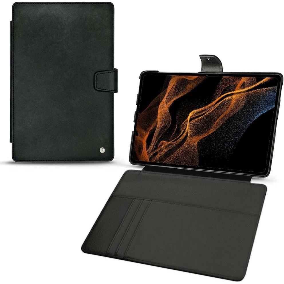Noreve Lederschutzhülle Wallet (Galaxy Tab S8+), Tablet Hülle, Schwarz