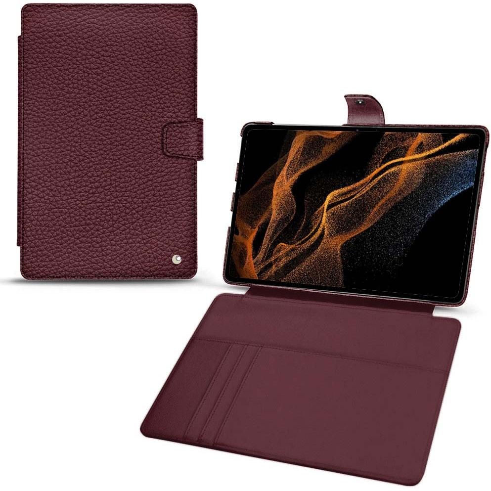 Noreve Lederschutzhülle Wallet (Galaxy Tab S8+), Tablet Hülle, Violett