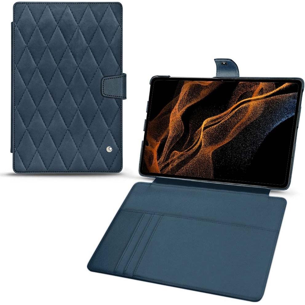 Noreve Lederschutzhülle Wallet (Galaxy Tab S8+), Tablet Hülle, Blau