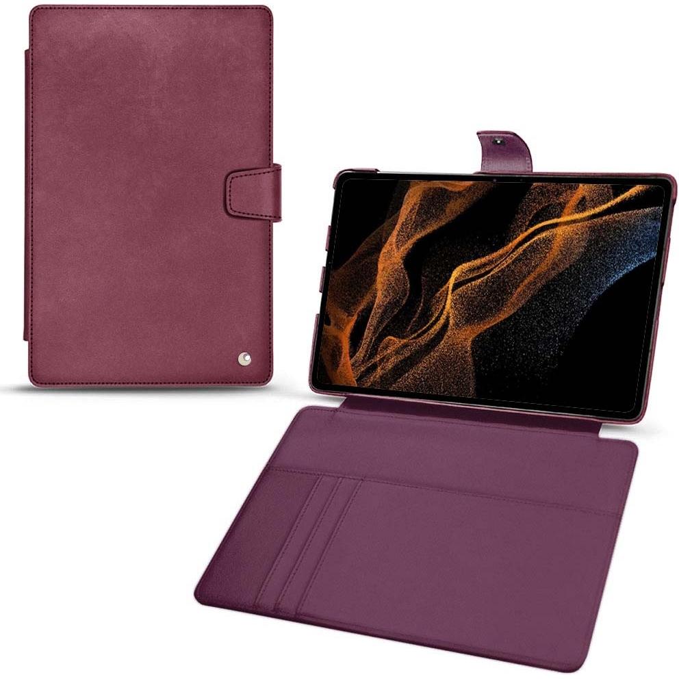 Noreve Lederschutzhülle Wallet (Galaxy Tab S8+), Tablet Hülle, Violett