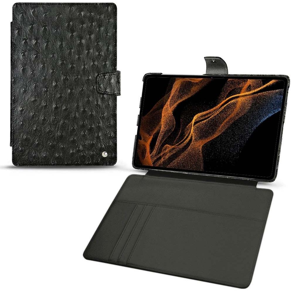 Noreve Lederschutzhülle Wallet (Galaxy Tab S8+), Tablet Hülle, Schwarz
