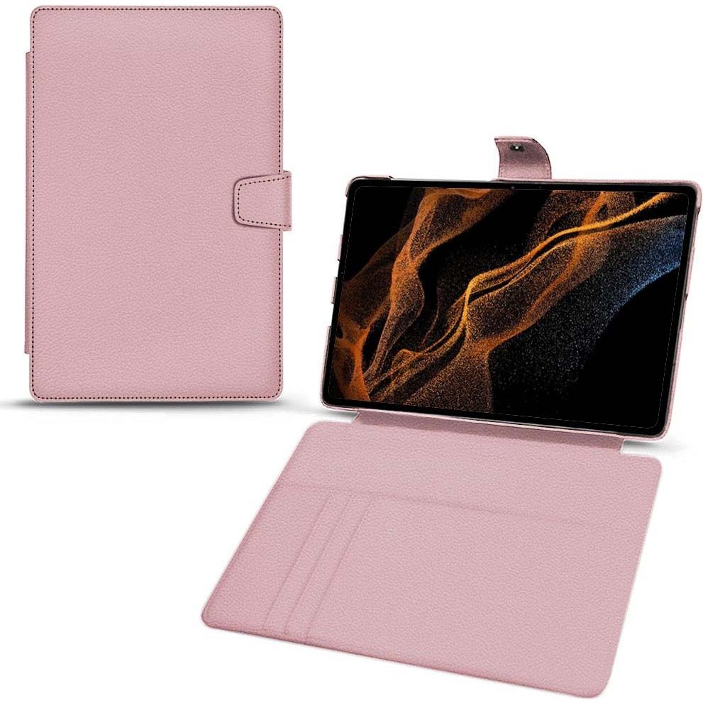 Noreve Lederschutzhülle Wallet (Galaxy Tab S8+), Tablet Hülle, Rosa